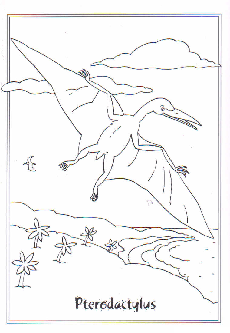 Plansa de colorat cu Dinozauri 115 19